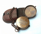 Antique Vintage Brass Pocket Compass Brass Graduation  Father s Day Gift