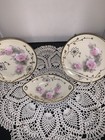 Royal Munich Bavaria Hand Painted Antique Rose Plates And Dish Gold Trim