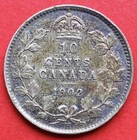 1902h Canada 10 Cents - Vf ef - Scratch Trend 42 50  Lot 1540