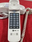 Vintage At t Trimline 210 Phone White Curly Corded Retro Landline Desk Telephone