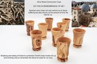 Olive Wood Communion Cups set 2 5       The Lord   s Supper Cups4 Pcs     Quality Com   