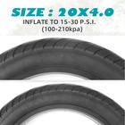 Zukka 2 Pack 20x4 0 Fat Bike Tires Ebike Tires With 2 Tubes  black
