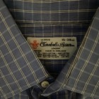 Vintage Turnbull   Asser Blue Checker Striped Cotton Shirt 15 England