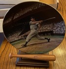 Joe Dimaggio    the Streak    Signed Plate Bradford Exchange Set In Original Box 