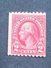 Vintage Used George Washington 2c Stamp 1923 Perf 10 Horizontally Not Certified