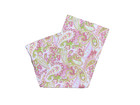 Set Of 6 Handmade Curtains Pink Green Paisley Slim Width Panel Drapes Canvas