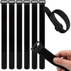 8in  12in  18in  20in  Black  Hook   Loop Cable Ties Nylon Straps Usa Seller