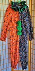 Vintage Halloween Clown Costume Suit Adult Handmade Jol Witch Novelty Print 2 Pc