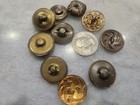 Vintage Metal Shank Buttons  Floral Filigree  Gold bronze Mix Lot 11-20