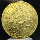 Aries Constellation Gold Coin Horoscope Collectible Coin Enamel Zodiac Medal