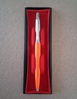 Vintage Parker Jotter Orange Ballpoint Pen Brass Threads Made In England W  Case