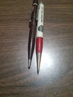 Vintage Mechanical Pencil Lot Of 2 Advertisement Works Great Small Damage Rare