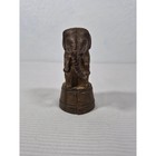 Vintage Cast Iron Circus Elephant Still Bank On Pedestal Metal Coin Bank