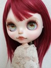 Custom Icy Doll Blythe Size Ooak Wig Red Hair 1 6 Artist Doll No Of