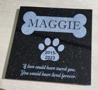 Pet Stone  Memorial  Grave Marker Granite Plaque  Headstone Dog Cat Memorial 6x6