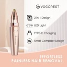 Eyebrow   Facial Trimmer  2 In1 Rechargeable Facial Hair Removal   Eyebrow Shave