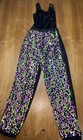 Weissman Dance Costume Kids Hip Hop 2 Piece Size 1c Black With Colorful Sequins