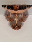 Set Of 6 Copper Coupe Cocktail Glasses     Stemmed Martini champagne Coupe Barware