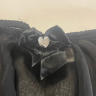 Jacques Moret Girls Black Chiffon Dance Skirt With Bow Size Medium 10-12