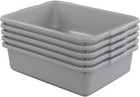 5 Pk Commercial Bus Tub Box Tote Dish Tray Storage Restaurant Food Garden Lg Set