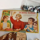 Vtg Sewing Notions Lot Sewing Susan  Snap Fasteners  Silk Pins  Germany Scissors