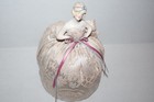 Vintage Pin Cushion Porcelain Half Doll With Lace Skirt 8  Excellent Condition