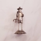 Vintage Miniature Chinese Export Silver Sail Boat 29 86g   Man Figurine 14 06g