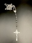 Vintage Ls Sterling Silver Rosary Beads     20g Crucifix   Heart Medal