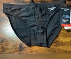 Men s Speedo Powerflex Eco Solar Swim Brief  Charcoal black  Size 32  Nwt