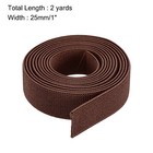 Twill Elastic Band Double-side 1  Flat 2 Yard Flat Elastic Cord Brown