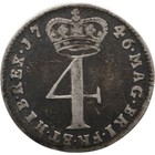 1746 4 Pence George Ii Silver Maundy Groat  mo4359- 