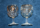 Two Xena Warrior Princess 1997 Heavy Wine Goblets Two Different Designs - Rare