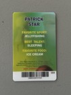 Patrick Star Spongebob Squarepants Dave And Busters Coin Pusher Card