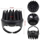 Silicone Scalp Massager Hair Shampoo Brush And Scalp Exfoliator Bright Black