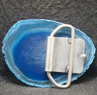 Xe17120 Very Cool Vintage 1970s   blue Stone   Nature Unisex Fashion Belt Buckle