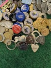 Vintage Junk Drawer Lot - Tokens  Coins  Beer Caps   More