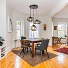 3 Light Industrial Vintage Smoky Gray Glass Chandelier