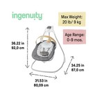 Ingenuity Simplecomfort Compact Baby Swing  Rotating Seat Swings In 3 Directi   