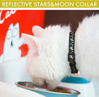 Cat Collar Stars And Moon  4-pack  Reflective With Bell  Solid   Safe Collars Fo