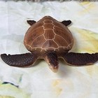 Green Sea Turtle Animal Figurine Safari Ltd  Toy 2017 Wooden Look Plastic