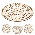 4 Pcs Handmade Crochet Basket Blank Knitting Shaper Bottoms For Base