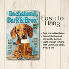 Dachshund Beer Bar Sign Bark   Brew Wiener Dog Funny Metal Tin Decor Wall Art