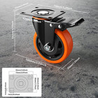 4 Inch Caster Wheels  Casters Set Of 4  Heavy Duty Casters With Brake 2200 Lbs  