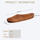 6pcs Wood Multipurpose Chopstick Rest Spoon Holder  Brown