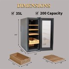 35l Electric Cigar Humidors W 3-in-1 Cooling Heating humidity Control 200 Counts