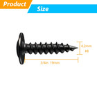 130pcs  8  3 4  Black Wood Screws phillips Modified Truss Head  Quick Metal Self