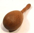 Antique Vintage Turned Maple Wood Darner Darning Egg W handle
