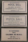 M1911 Wwii New Replica 50 Round Ammo Boxes- 6 Label Display Set Of All Suppliers