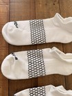 4 Pairs- Bombas Men  Whiteankle Socks Size Large 9 5-13