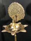Brass Traditional Peacock Multi Wick Diya Oil Lamp Diwali 12-3 4    Tall